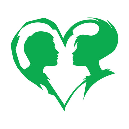 Lettering Decals Abstract Love Heart Symbol Guy And Girl Man Woman Art Mural Painting