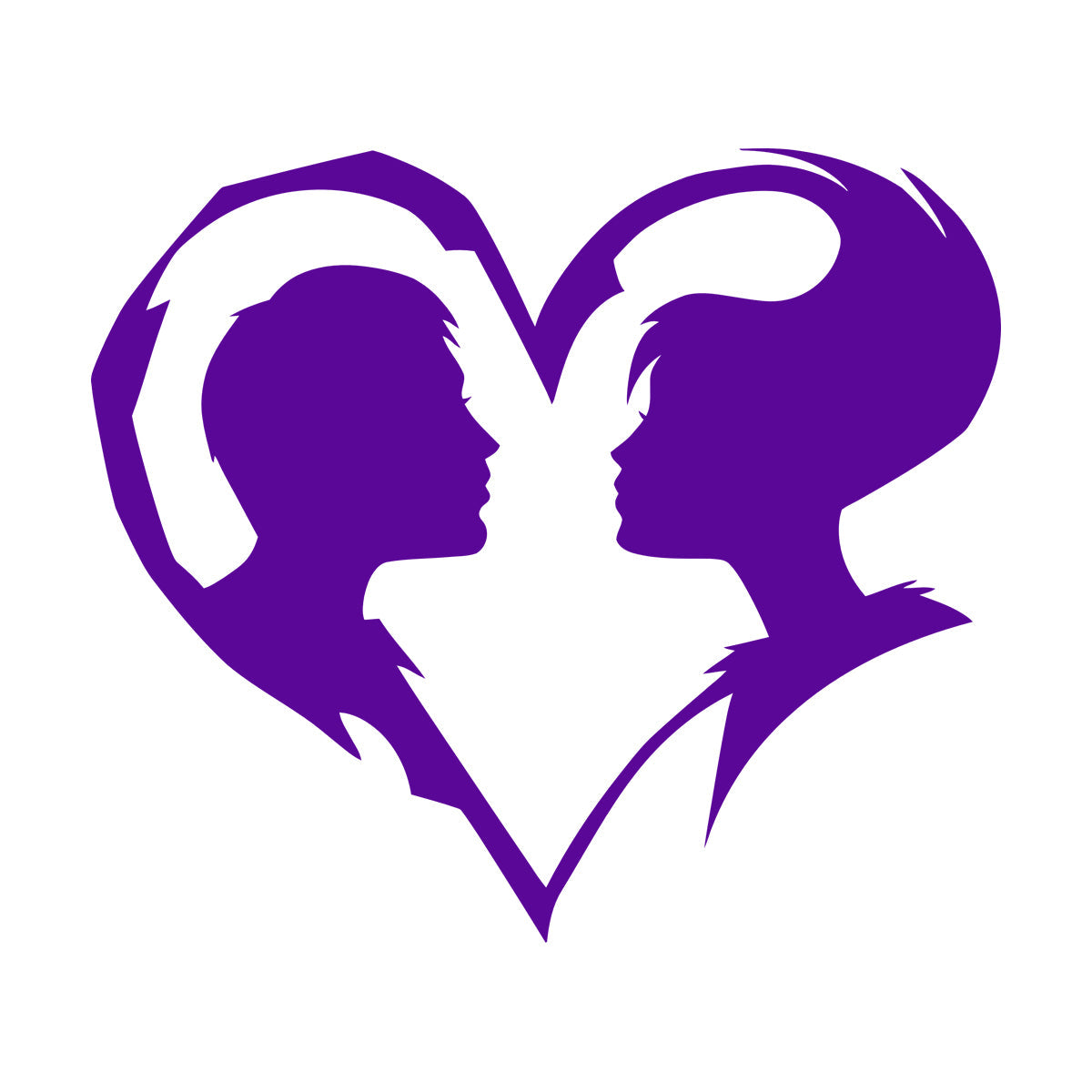 Lettering Decals Abstract Love Heart Symbol Guy And Girl Man Woman Art Mural Painting