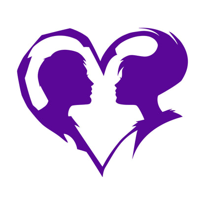 Lettering Decals Abstract Love Heart Symbol Guy And Girl Man Woman Art Mural Painting