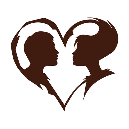 Lettering Decals Abstract Love Heart Symbol Guy And Girl Man Woman Art Mural Painting