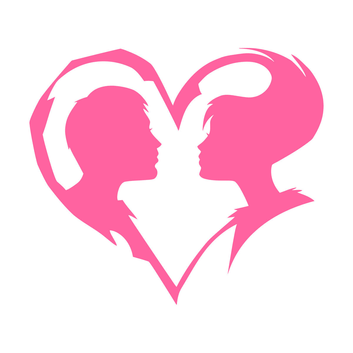 Lettering Decals Abstract Love Heart Symbol Guy And Girl Man Woman Art Mural Painting