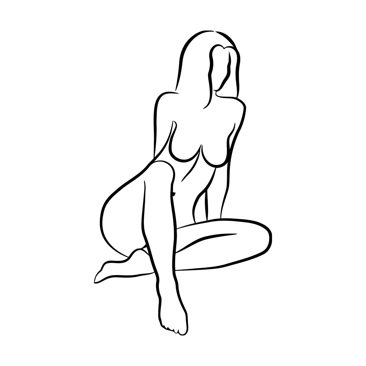 Wall Decals Pvc Abstract Girl Appeal Woman Body Multiple Size Options