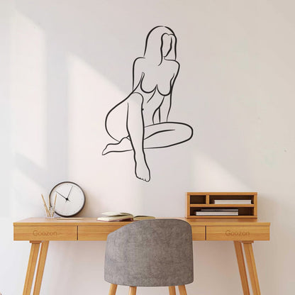 Wall Decals Pvc Abstract Girl Appeal Woman Body Multiple Size Options