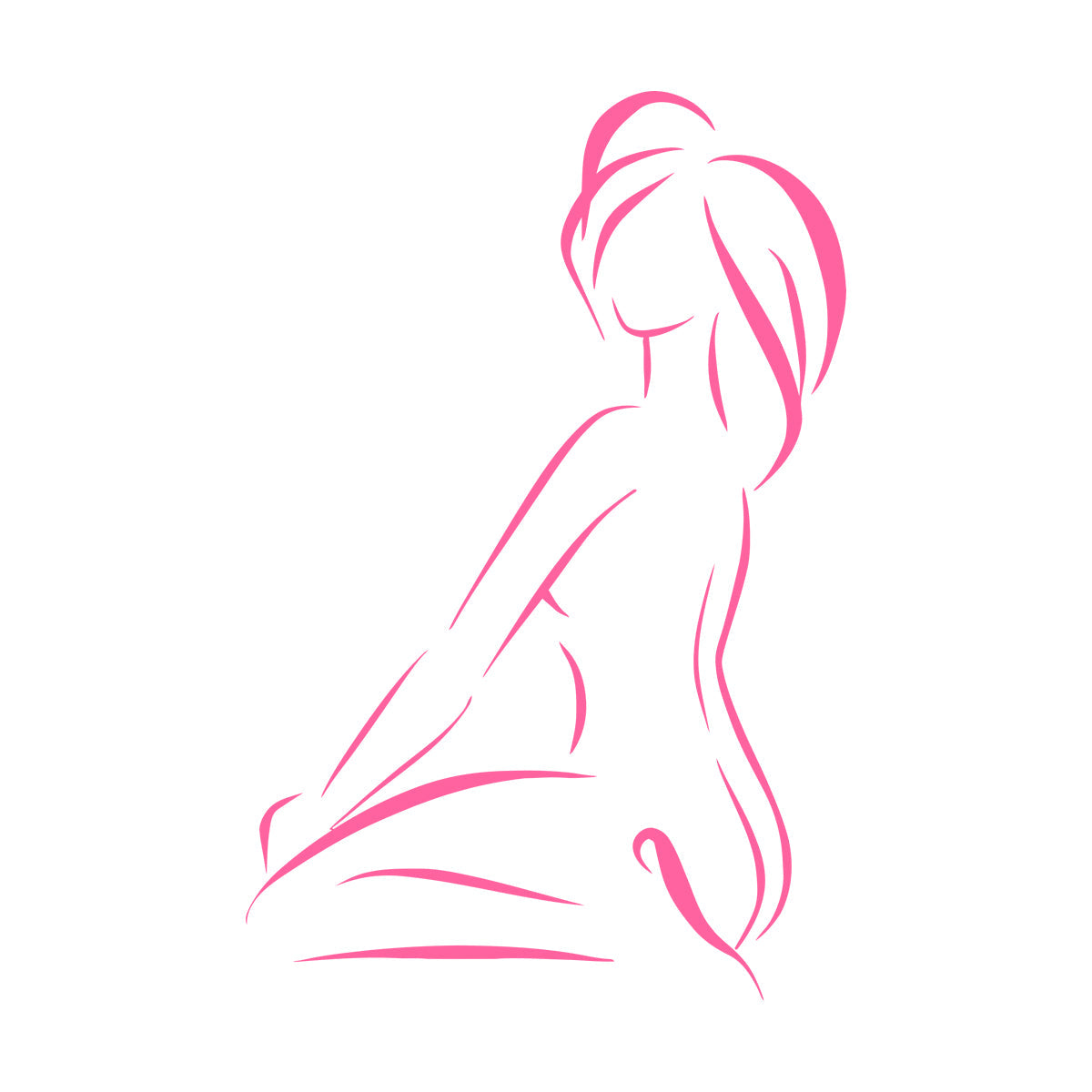 Lettering Stickers Abstract Beautiful Woman Girl Waterproof