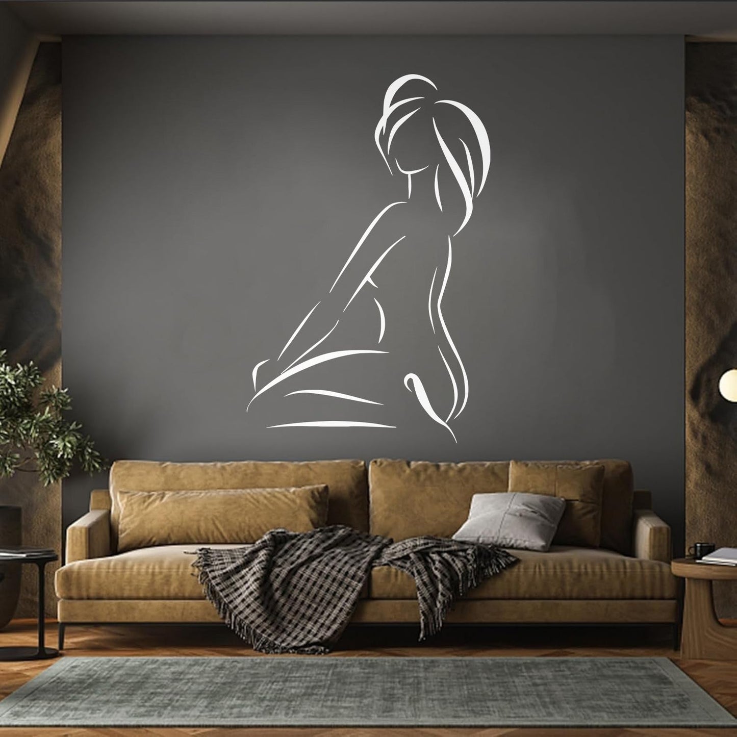 Lettering Stickers Abstract Beautiful Woman Girl Waterproof