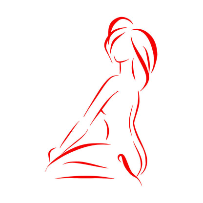 Lettering Stickers Abstract Beautiful Woman Girl Waterproof