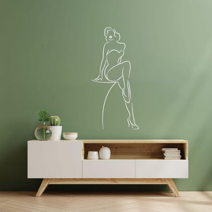 Abstract Retro Appeal Girl Woman Swimsuit Wall Decals Paster Paper It Won'T Fall Off