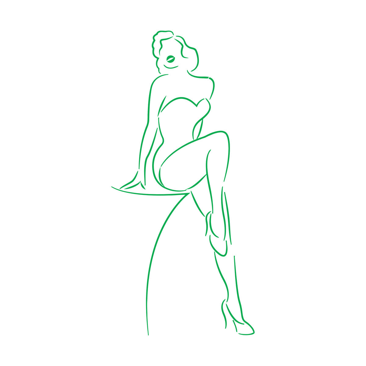 Abstract Retro Appeal Girl Woman Swimsuit Wall Decals Paster Paper It Won'T Fall Off