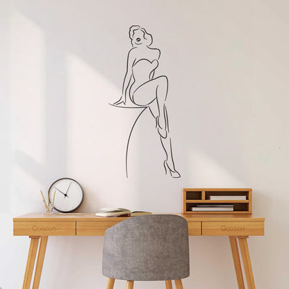 Abstract Retro Appeal Girl Woman Swimsuit Wall Decals Paster Paper It Won'T Fall Off