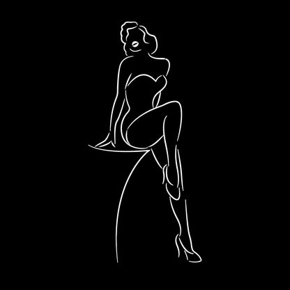 Abstract Retro Appeal Girl Woman Swimsuit Wall Decals Paster Paper It Won'T Fall Off