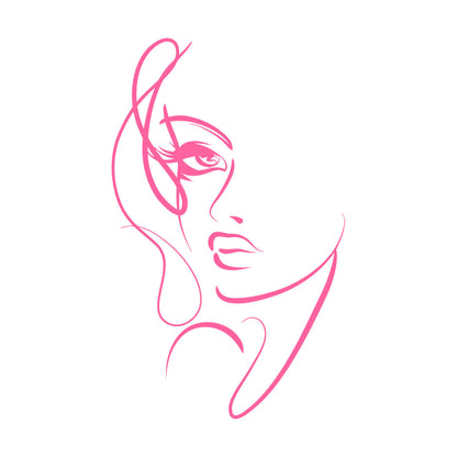 Vinyl Wall Stickers Abstract Woman Face Beautiful Girl Beauty Salon Personalized Customization