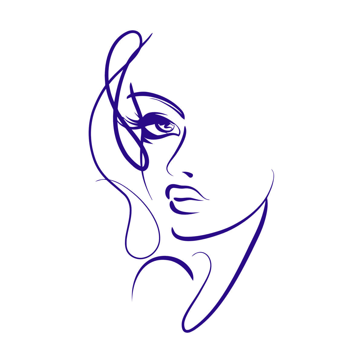 Vinyl Wall Stickers Abstract Woman Face Beautiful Girl Beauty Salon Personalized Customization