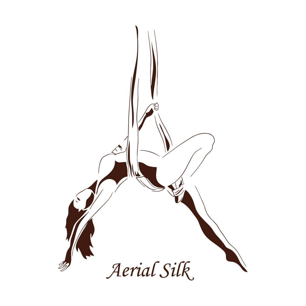 Wall Decals Aerial Silk Girl Woman Acrobatics Can Modify And Add Information