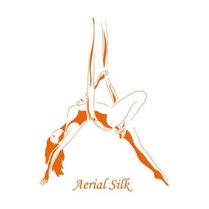 Wall Decals Aerial Silk Girl Woman Acrobatics Can Modify And Add Information