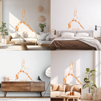 Wall Decals Aerial Silk Girl Woman Acrobatics Can Modify And Add Information