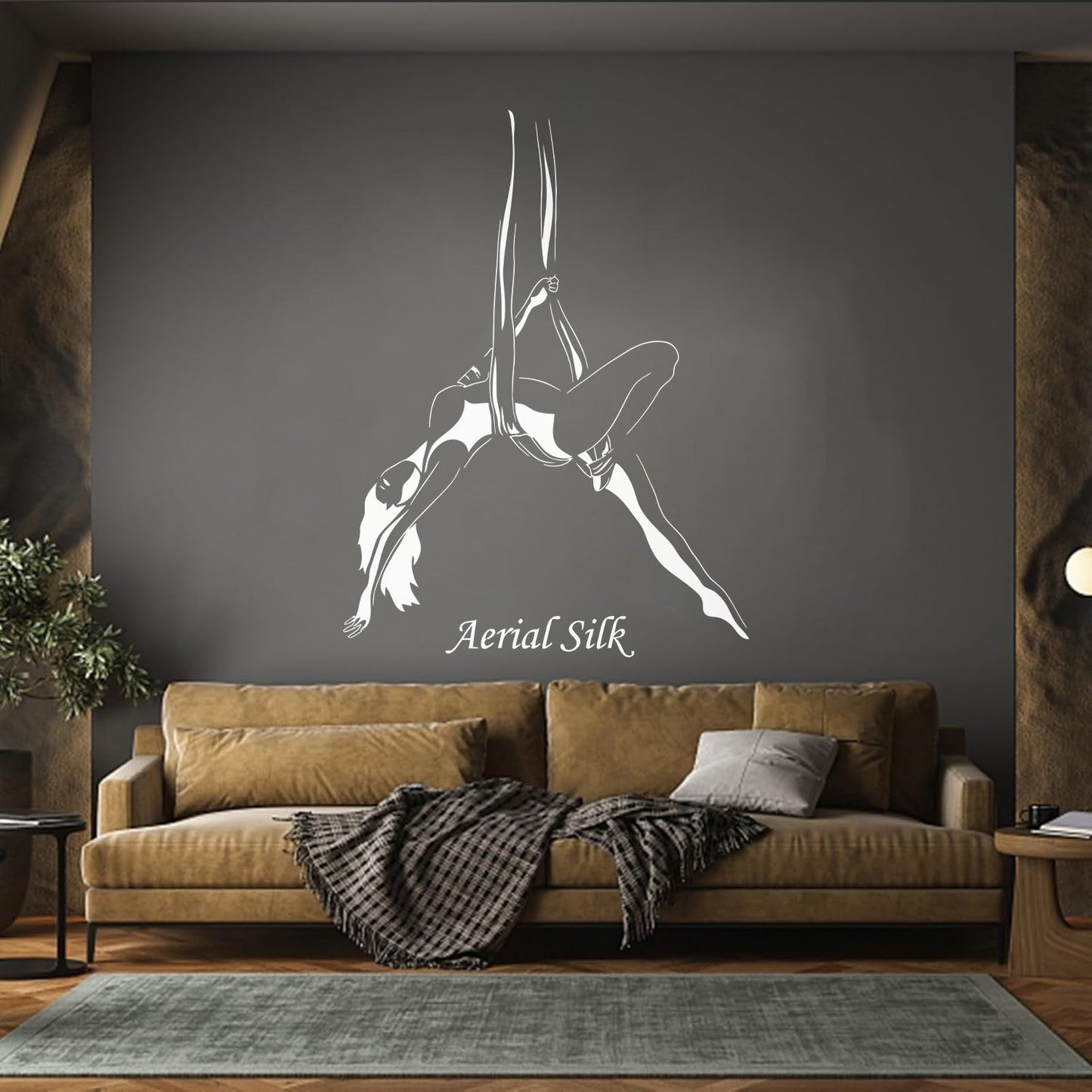 Wall Decals Aerial Silk Girl Woman Acrobatics Can Modify And Add Information