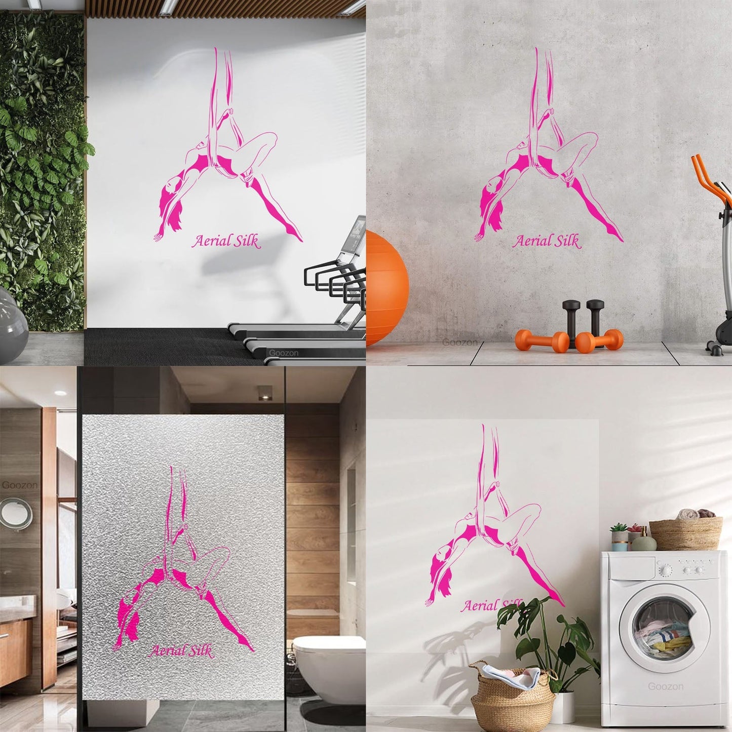 Wall Decals Aerial Silk Girl Woman Acrobatics Can Modify And Add Information