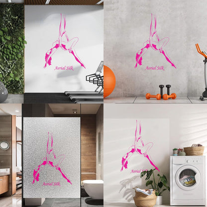 Wall Decals Aerial Silk Girl Woman Acrobatics Can Modify And Add Information