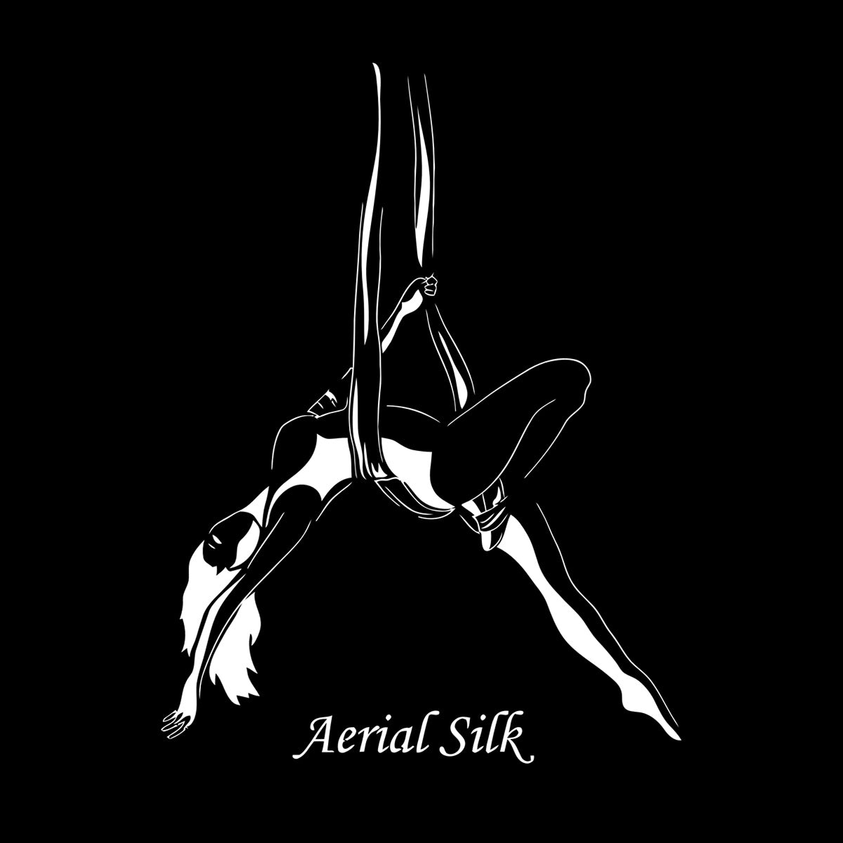 Wall Decals Aerial Silk Girl Woman Acrobatics Can Modify And Add Information