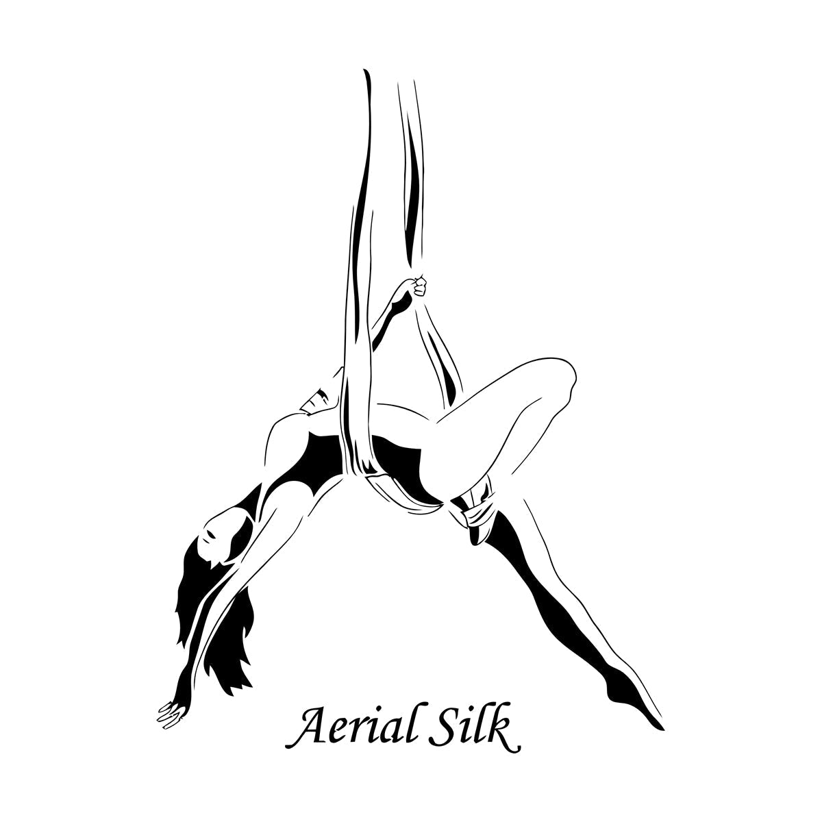 Wall Decals Aerial Silk Girl Woman Acrobatics Can Modify And Add Information