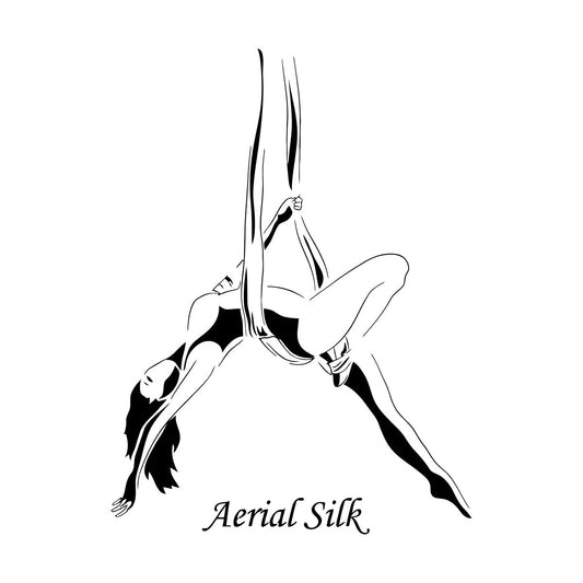 Wall Decals Aerial Silk Girl Woman Acrobatics Can Modify And Add Information