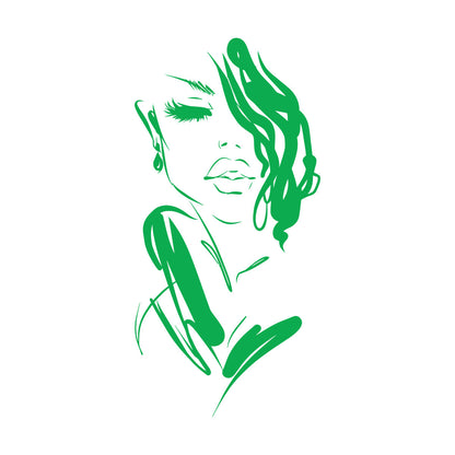 Mural And Wall Vinyl Decal Art Beautiful Woman Fashion Girl Face Model Car Body Decoration