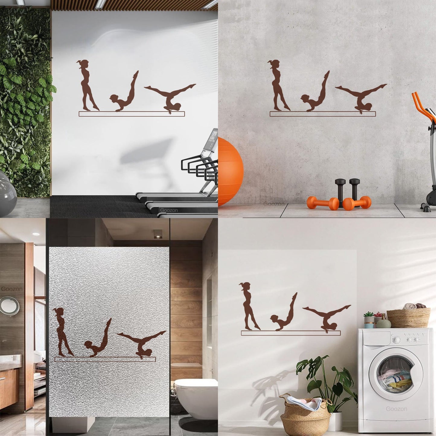 Wall Stickers Paster Paper Artistic Gymnastics Sport Girl Gymnasticsnast Woman Window Decals
