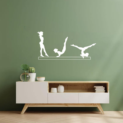 Wall Stickers Paster Paper Artistic Gymnastics Sport Girl Gymnasticsnast Woman Window Decals