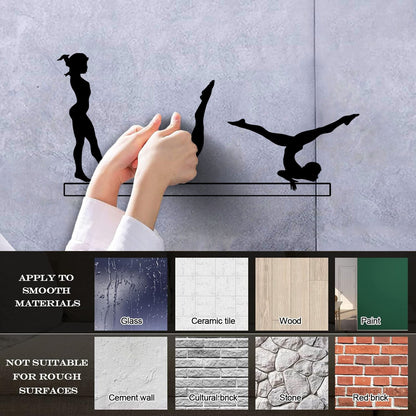 Wall Stickers Paster Paper Artistic Gymnastics Sport Girl Gymnasticsnast Woman Window Decals
