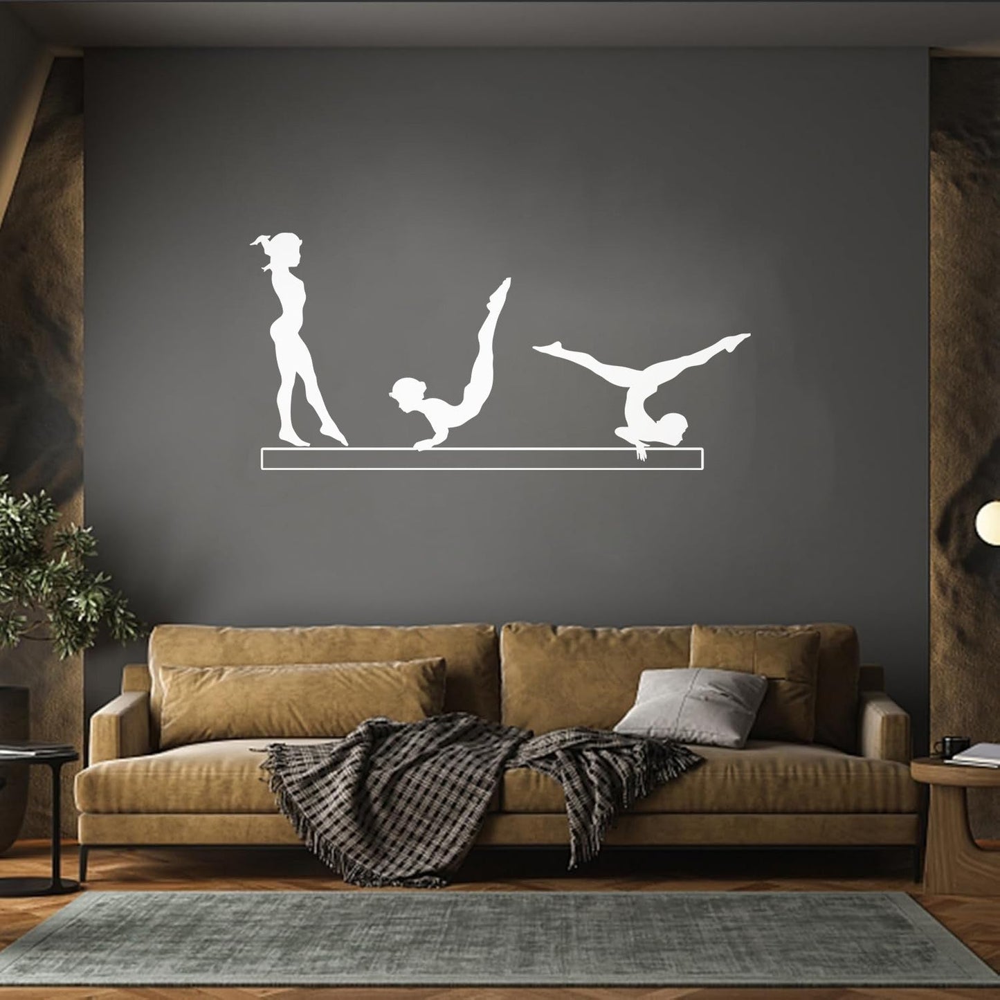 Wall Stickers Paster Paper Artistic Gymnastics Sport Girl Gymnasticsnast Woman Window Decals