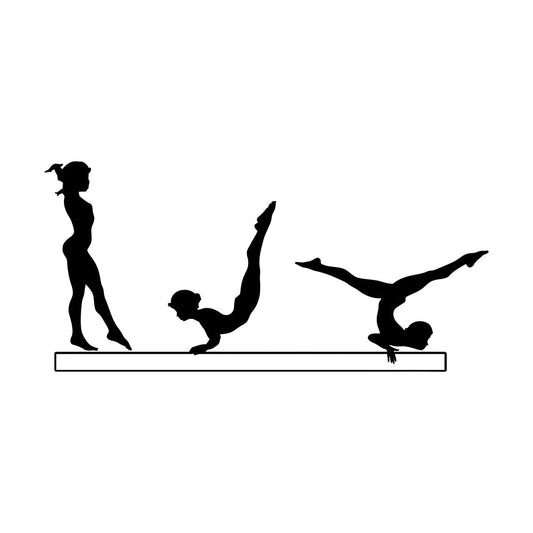 Wall Stickers Paster Paper Artistic Gymnastics Sport Girl Gymnasticsnast Woman Window Decals