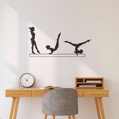 Wall Stickers Paster Paper Artistic Gymnastics Sport Girl Gymnasticsnast Woman Window Decals