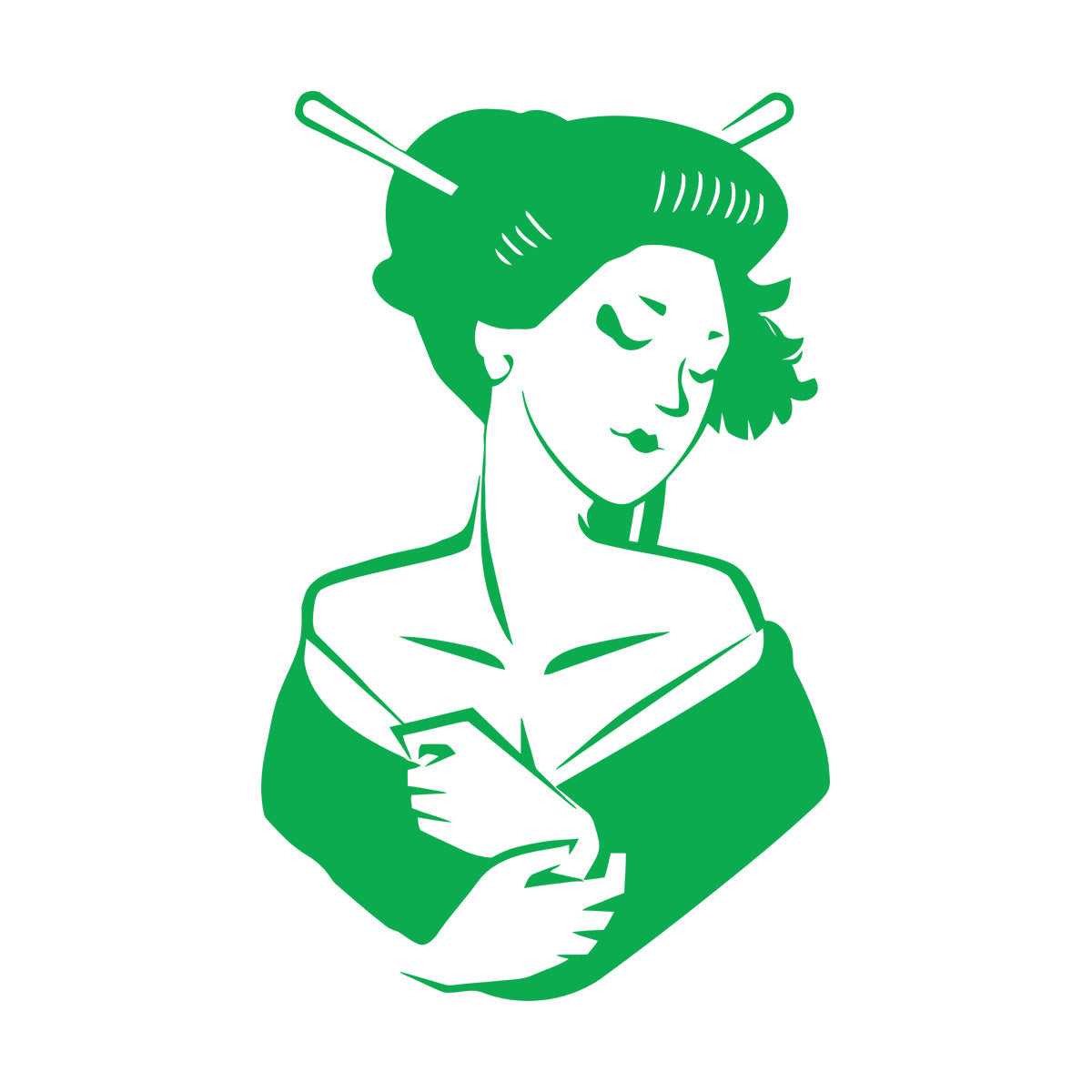 Asian Girl Japanese Woman Geisha Wall Vinyl Sticker Decor Glass Stickers