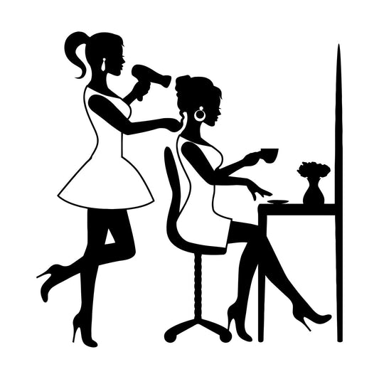 Wall Stickers Barber Girl Beauty Salon Hair Woman Stylist Tattoo Culture