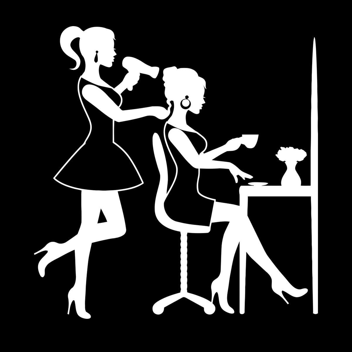 Wall Stickers Barber Girl Beauty Salon Hair Woman Stylist Tattoo Culture