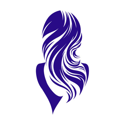 Fine Carving Decals Beautiful Back Woman Long Wavy Hair Girl Removable Without Leaving Glue