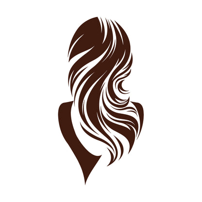 Fine Carving Decals Beautiful Back Woman Long Wavy Hair Girl Removable Without Leaving Glue