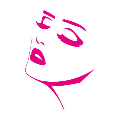 Engraving Stickers Beautiful Face Girl Appeal Woman Lips Do Not Damage The Wall Surface