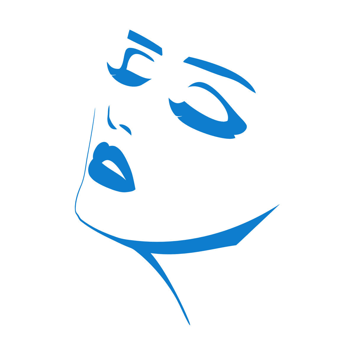 Engraving Stickers Beautiful Face Girl Appeal Woman Lips Do Not Damage The Wall Surface