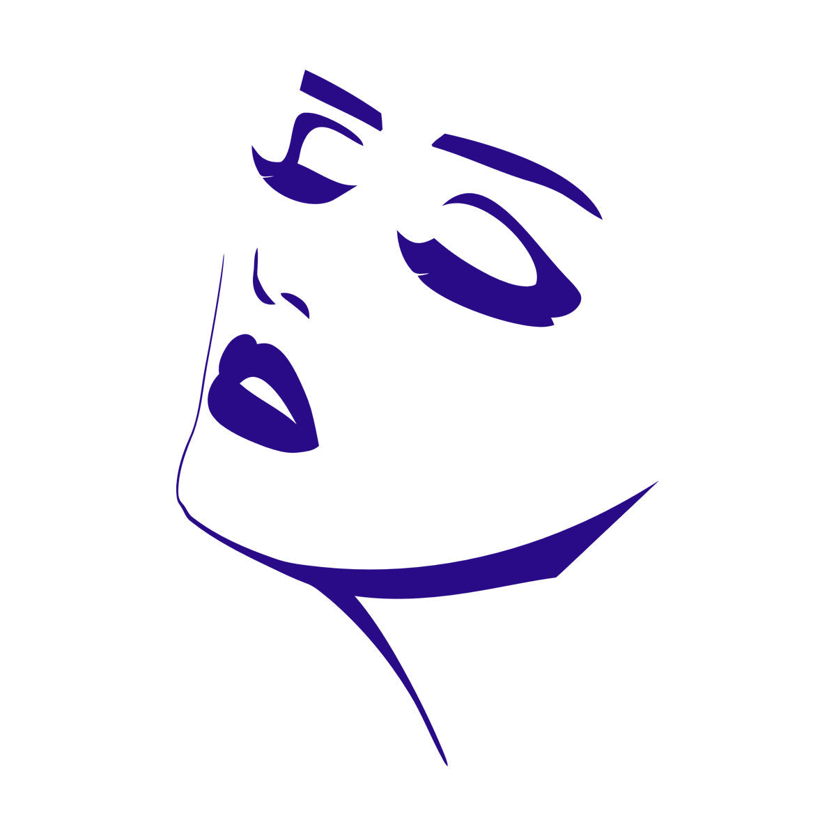 Engraving Stickers Beautiful Face Girl Appeal Woman Lips Do Not Damage The Wall Surface