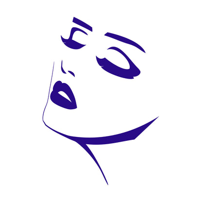 Engraving Stickers Beautiful Face Girl Appeal Woman Lips Do Not Damage The Wall Surface