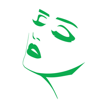 Engraving Stickers Beautiful Face Girl Appeal Woman Lips Do Not Damage The Wall Surface