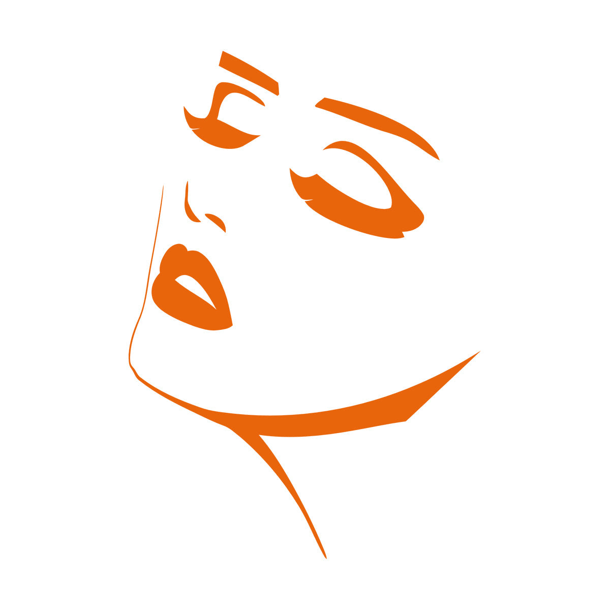 Engraving Stickers Beautiful Face Girl Appeal Woman Lips Do Not Damage The Wall Surface