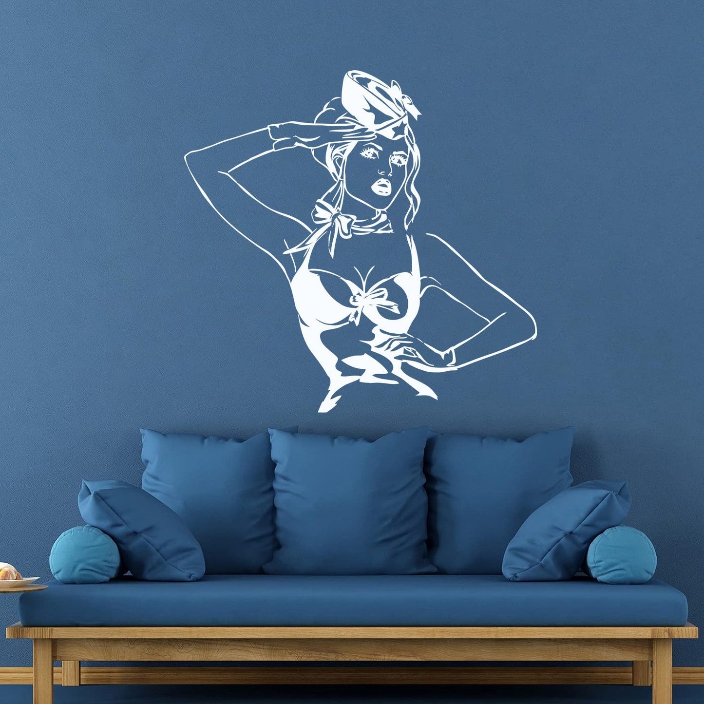 Beautiful Appeal Pin Up Girl Woman Stewardess Vinyl Wall Stickers Multiple Size Options