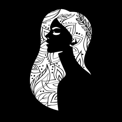 Vinyl Wall Decals Beautiful Woman Abstract Girl Beauty Hair Salon It Won'T Fall Off