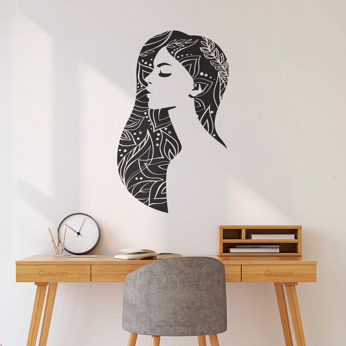 Vinyl Wall Decals Beautiful Woman Abstract Girl Beauty Hair Salon It Won'T Fall Off