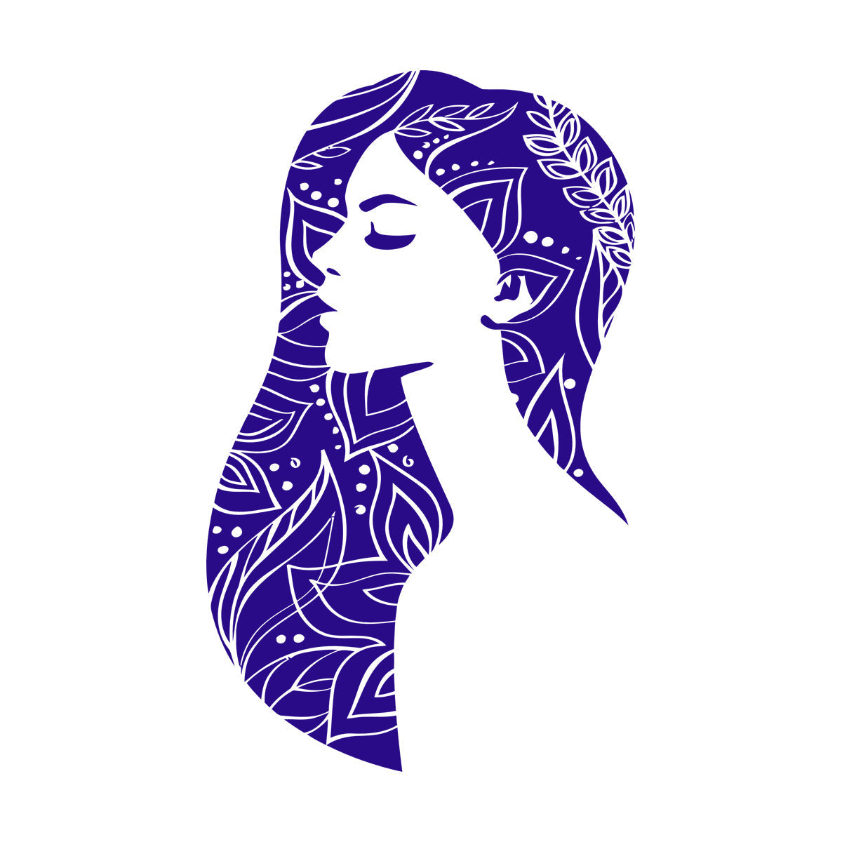 Vinyl Wall Decals Beautiful Woman Abstract Girl Beauty Hair Salon It Won'T Fall Off
