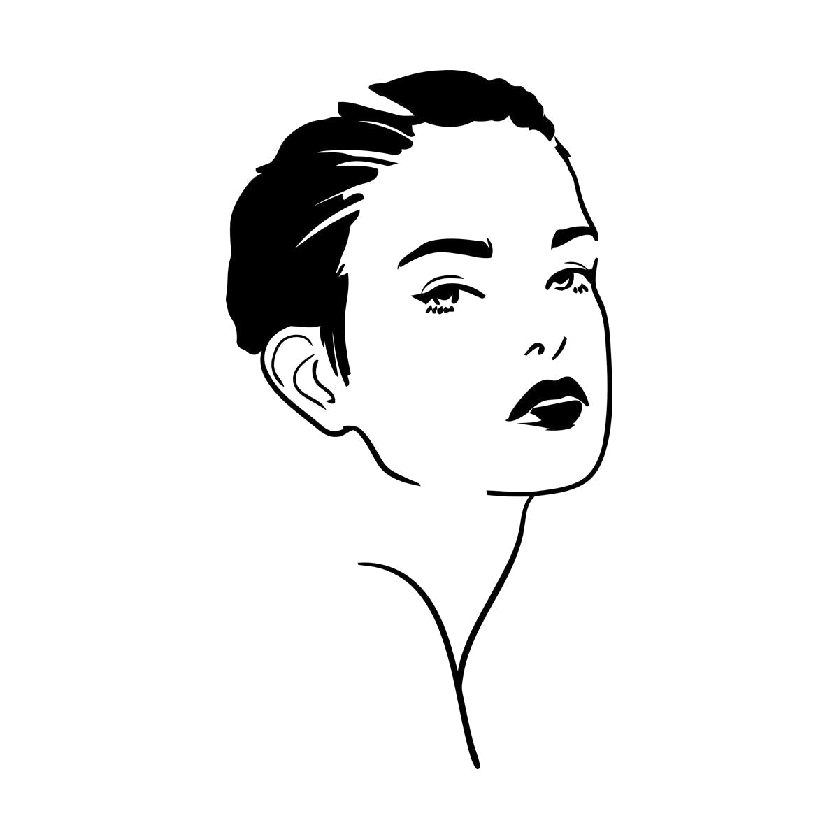 Mural And Wall Vinyl Decal Beautiful Woman Face Girl Lady Make Up Can Modify And Add Information