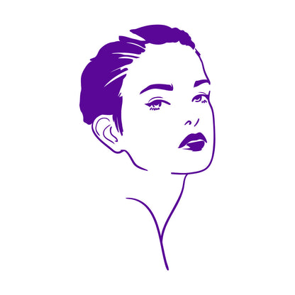 Mural And Wall Vinyl Decal Beautiful Woman Face Girl Lady Make Up Can Modify And Add Information