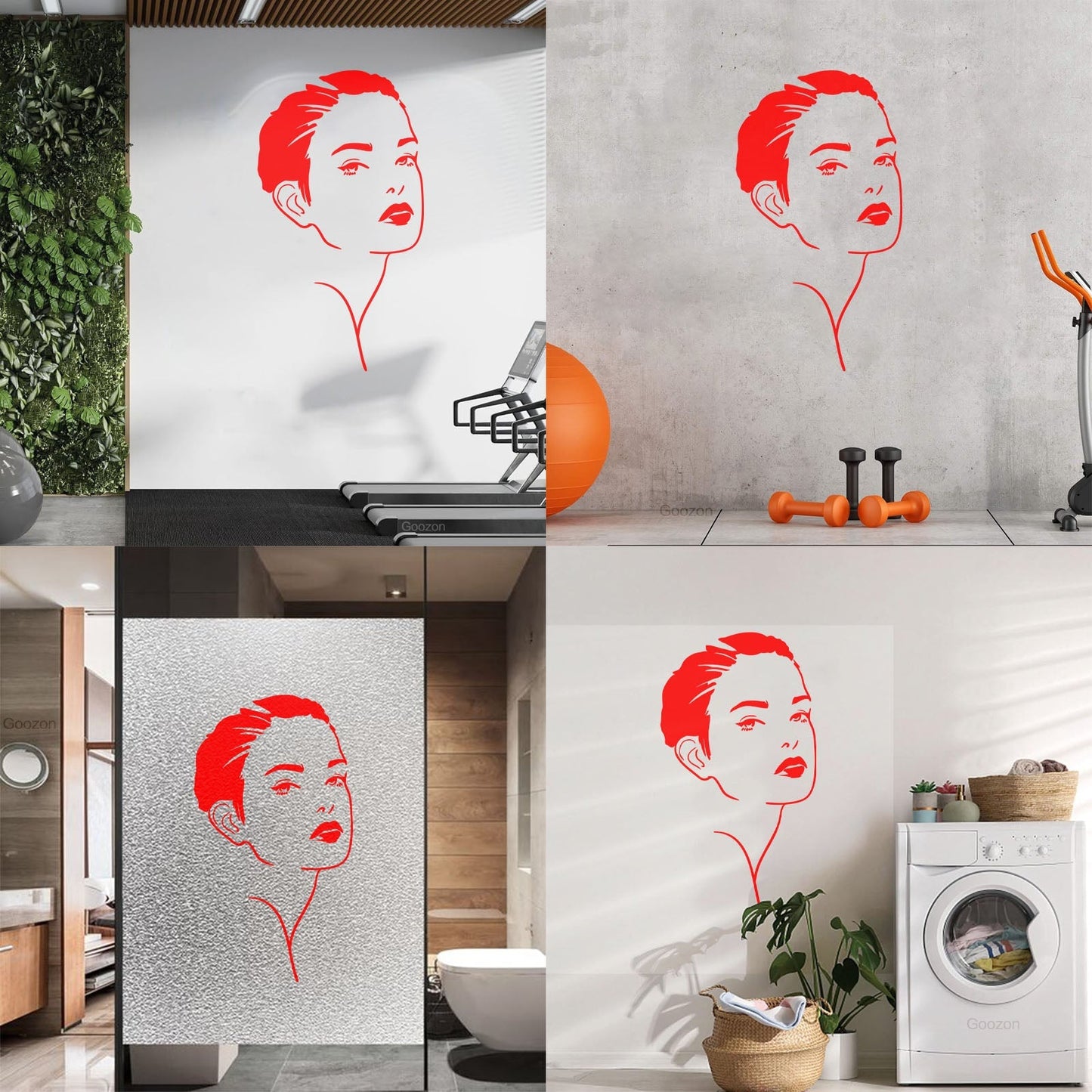 Mural And Wall Vinyl Decal Beautiful Woman Face Girl Lady Make Up Can Modify And Add Information